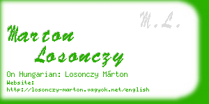 marton losonczy business card